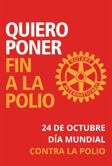 Cartel oficial del Día Mundial contra la Polio, 24 de octubre — End Polio Now