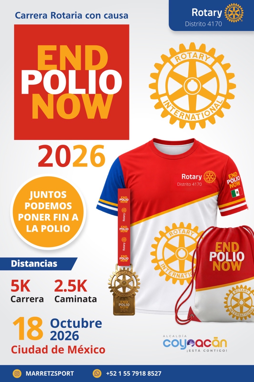 Carrera Rotaria con causa END POLIO NOW 2026